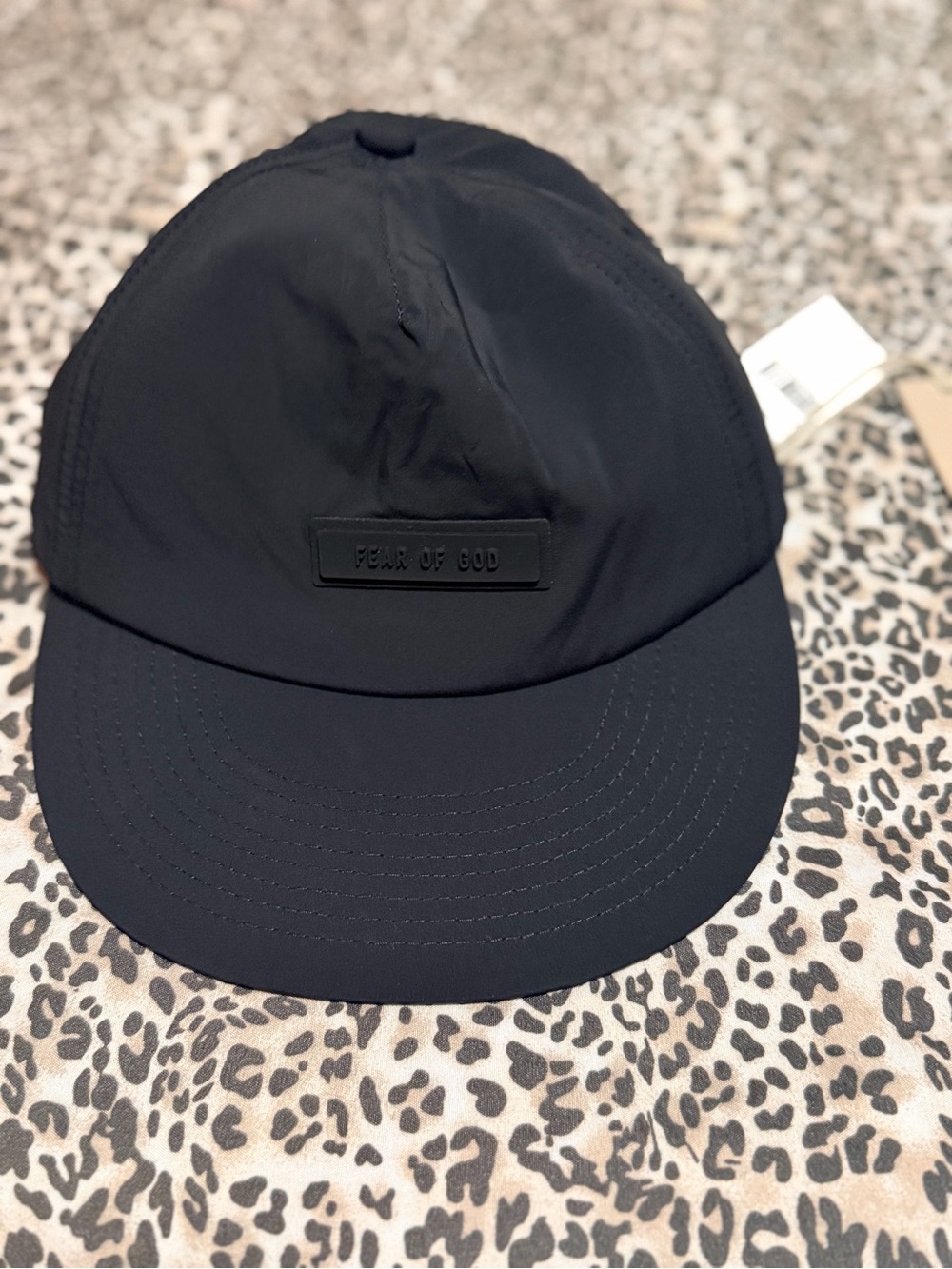 Fear of God Black Logo Patch Baseball Cap